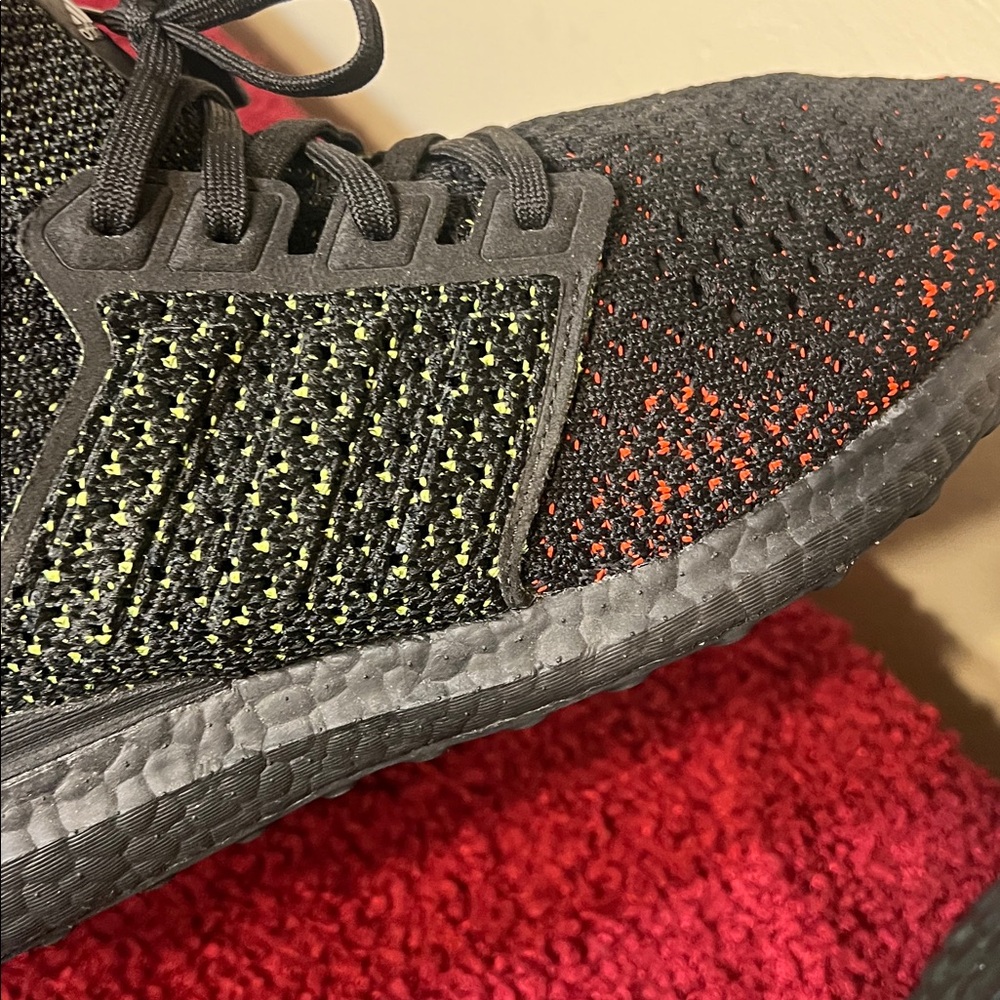 Adidas Mens Ultra Boost Clima Core Black / Solar Red Knit Shoes AQ0482 Size 11 - Picture 13 of 15